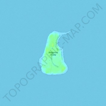 Bangaram Island topographic map, elevation, terrain