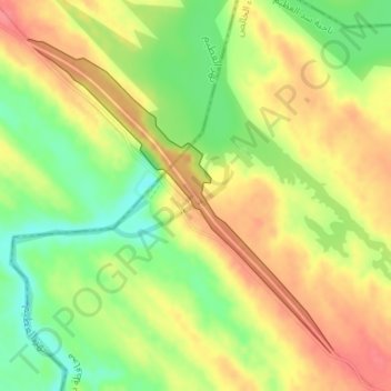 Adhaim Dam topographic map, elevation, terrain