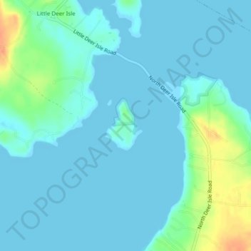 Carney Island topographic map, elevation, terrain