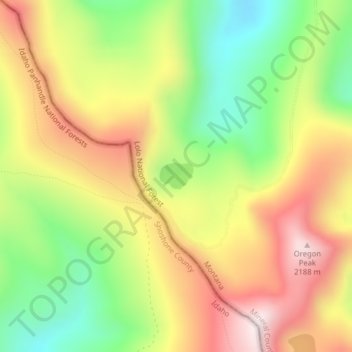 Missoula Lake topographic map, elevation, terrain