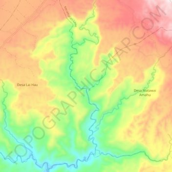 Luku Ramang topographic map, elevation, terrain