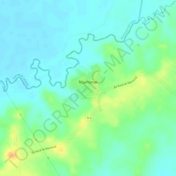 Mamonal topographic map, elevation, terrain