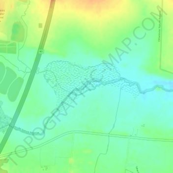 Klip River topographic map, elevation, terrain