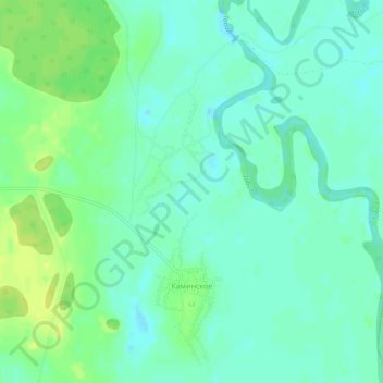 Каминское topographic map, elevation, terrain