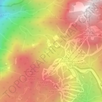 Yew Lake topographic map, elevation, terrain