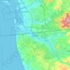 Tijuana topographic map, elevation, relief