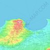 Algiers topographic map, elevation, relief