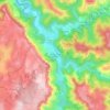 Florac topographic map, elevation, relief