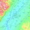 Linfen topographic map, elevation, relief