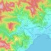 Calonge topographic map, elevation, relief