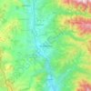 Blagoevgrad topographic map, elevation, relief