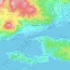 Trogir topographic map, elevation, relief