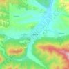 Etropole topographic map, elevation, relief