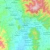 Oaxaca topographic map, elevation, relief
