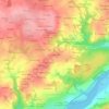 Cosquer Grenn topographic map, elevation, relief