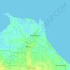 Indramayu topographic map, elevation, relief