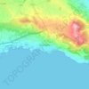 Ayia Napa topographic map, elevation, relief