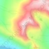 Mweelrea topographic map, relief map, elevations map