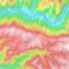 Roquebrune topographic map, elevation, relief