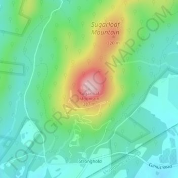 Sugarloaf Mountain Topographic Map Elevation Relief