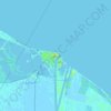 Port Said topographic map, elevation, relief