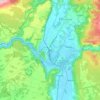 Knin topographic map, elevation, relief