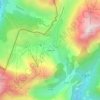 Candanchú topographic map, elevation, relief