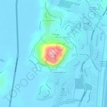 Sunshine Coast Topographic Map Mount Coolum Topographic Map, Elevation, Relief