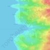 Karigador topographic map, elevation, relief