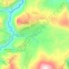 Iagodina topographic map, elevation, relief