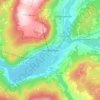 Vossavangen topographic map, elevation, relief