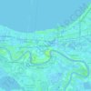 New Orleans topographic map, elevation, relief