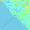 Kannur topographic map, elevation, relief