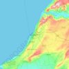 Mostaganem topographic map, elevation, relief