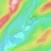 Trones topographic map, elevation, relief