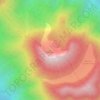 Mount Gede topographic map, elevation, relief