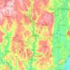 Waterbury topographic map, elevation, relief