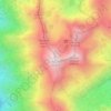 Rila mountain range topographic map, elevation, relief