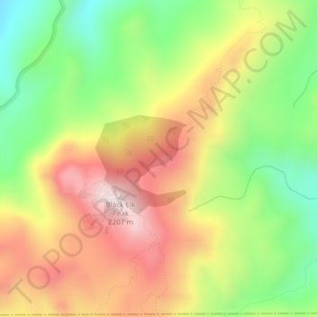 Black Hills Elevation Map Black Hills topographic map, elevation, relief