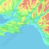 Swansea topographic map, elevation, relief
