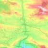 Munnar topographic map, elevation, relief