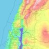 Golan Heights topographic map, elevation, relief