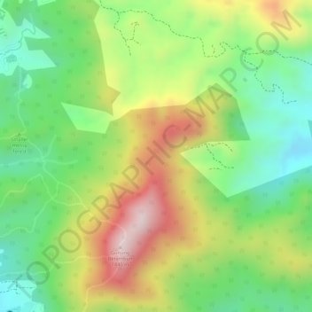 Cameron Highlands District Topographic Map Elevation Relief