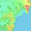 Calella de Palafrugell topographic map, elevation, relief