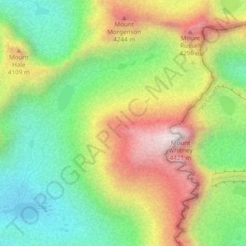 Elevation Map Of Nevada Sierra Nevada Topographic Map, Elevation, Relief