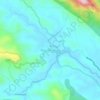 Bhagamandala topographic map, relief, elevation