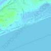 Cherry Grove Beach topographic map, elevation, relief