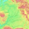 Transylvania topographic map, elevation, relief