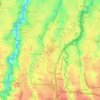 Gandul topographic map, elevation, relief