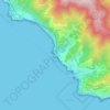 Manarola topographic map, relief map, elevations map